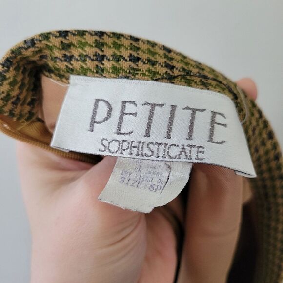 Vintage Petite Sophisticate Mini Skirt Houndstooth Academia 6P - Picture 3 of 7